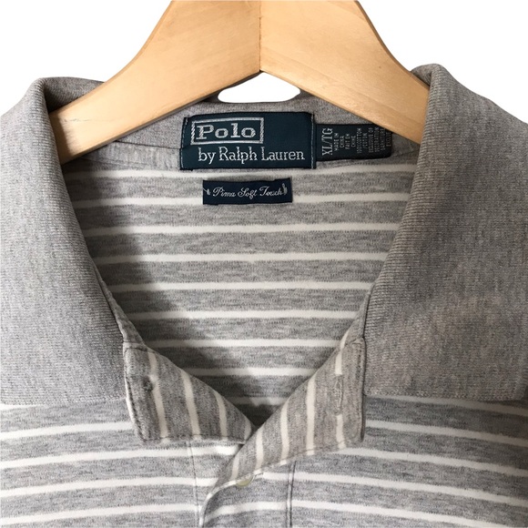 Polo Ralph Lauren Cotton Polo Golf Shirt Soft Short Sleeve Striped Men’s XL - Picture 3 of 13